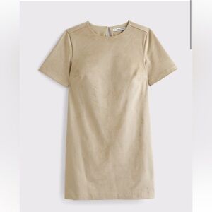 🌟NWT🌟 Abercrombie & Fitch Vegan Suede T-Shirt Mini Dress